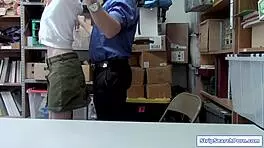 STRIPTEAL SHOPLIFTER REDHEAD RIPS CLOTHES FOR BIG COCK BLOWJOB BENT OVER DOGGY!