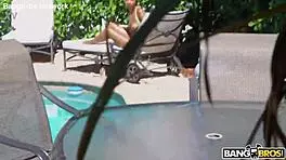 Hey neighbor, wanna see Ameena ride that big cock as reward?