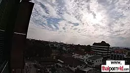 petite inked thai teen tests hotel bed with big cock pov pounding