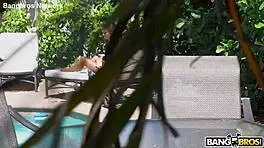 Hey neighbor, wanna see Ameena ride that big cock as reward?