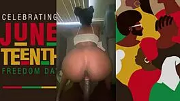 Oh Damn, This Tight Black Pussy Craves Big Cock on Juneteenth!