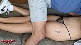 damn, i pound this virgin latina's tight pussy while she reads her book oblivious