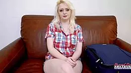 Adorable Blonde Annie Archer Masturbates Pussy Gets Deep Fingered