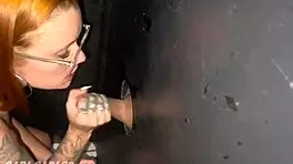 Tanned Swingers Fuck Gloryhole in Heated House Party