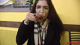 Skinny brunette cutie Katty West drilled by porn agent in casting interview