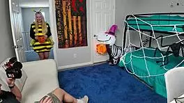 Thick blonde Kallie Taylor rocks Halloween sex BTS!