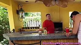 my tight young ass rides that old thick cock outdoors