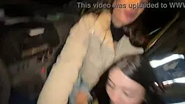 Double deepthroat blowjob on monster cocks while cruising in the van 🚗💦