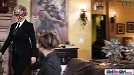 Mature woman teases young fan in secretive roleplay encounter up close