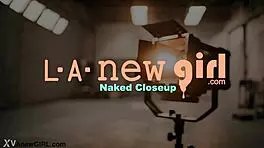 Cute long-haired brunette reveals sexy petite body in intimate pov showcase