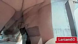 cum fountain erupts on oiled milf ass after savage pounding