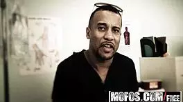 Delilah Davis Deepthroats Black Cock in Mofos Milf Bathroom Scene