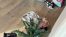 hey check this skinny cheerleader's shoot turning into wild handjob action