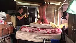 Behind scenes milf gets anal fucked while cuckold films her