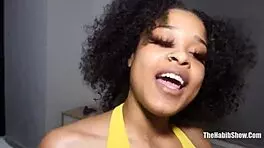 lightskin ebony texas babe takes monster bbc deep in ass