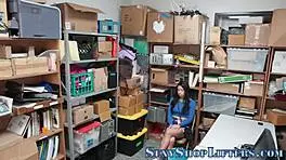 i can't believe i got caught but this petite thief's pussy is getting plowed hard