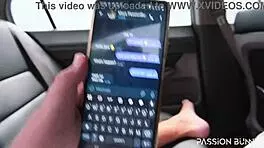 pretty petite neighbor sucks cock for outdoor car facial cumshot