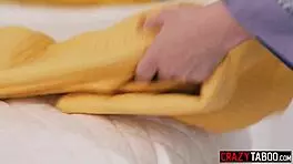 petite asian teen's pussy throbs after big ass milf's tongue dives deep, leading to wild strap-on fucking frenzy