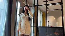 Sharing this bed uncovers steamy secrets with horny brunette housewife