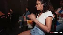 Stranger Gropes Latina Hottie Cinema Skirt Lift!