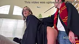 curvy milf fucks in harry potter costume play 😈🔥