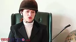 Victoria's boots need licking before you cum on my feet