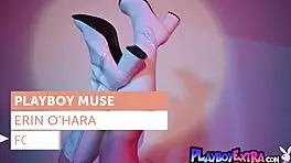 redhead milf erin o'hara strips revealing her hairy beaver pussy