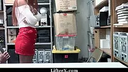 redhead shoplifter caught gotta fuck this officer to walk free right?