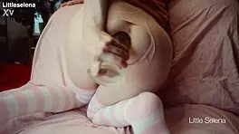 her tight asshole gapes from huge toy anal training