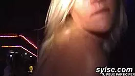 two young european blondes attempt wild public orgy outdoors with strangers