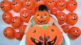 Blonde Trades Candy for Thick Black Cock on Halloween Night