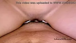 small girl with huge natural tits rides cock to tight pussy orgasm in pov casting