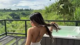 beautiful colombian teen nath gomez rides big cock with ass shaking worship