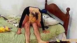 blonde teen frets over risky creampie filling her tight vagina