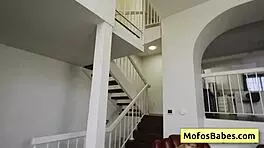 khloe kingsley drops to her knees for a sloppy wet blowjob on charles dera's cock with her perfect round ass bouncing