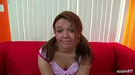 petite riley star in pigtails chats before bbc creampie interracial pounding