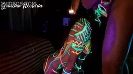 man i fucked that wild slim brunette girl next door under the uv lights she screamed loud