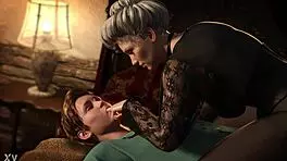 freaky milf fingers and dominates young stud in intense masturbation domination game