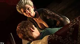 freaky milf fingers and dominates young stud in intense masturbation domination game