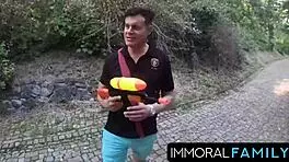 easter egg hunt sprays into alexis' passionate pussy pounding