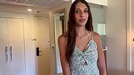 Gorgeous tall fashion model drops to her knees craving that huge throbbing cock deep inside her tight body