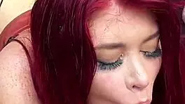 i cum hard as petite redhead takes rough facial load