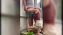 got so horny after drinks fucked standing outdoors