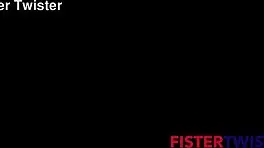 Hot blonde takes intense lesbian fisting session 😉