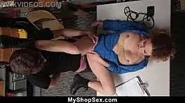 Mall guard Krissy Lynn dominates shoplifter with rough punishment fuck