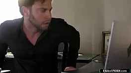 Asian Babysitter Serves Boss Duties