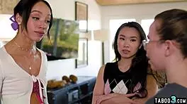 alexis tae seductively teaches petite small titted asian teen kimmy kim fingering and licking