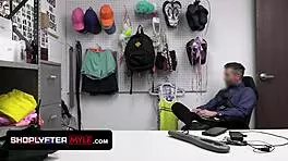 Mischievous shoplifter calls stepmom but gets caught in steamy rescue