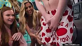 Busty Milfs Ravaged Hard in Steamy Laundry Gangbang