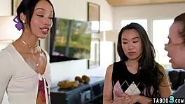 alexis tae seductively teaches petite small titted asian teen kimmy kim fingering and licking